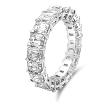 Emerald Cut Eternity Diamond Ring 6.50Ctw