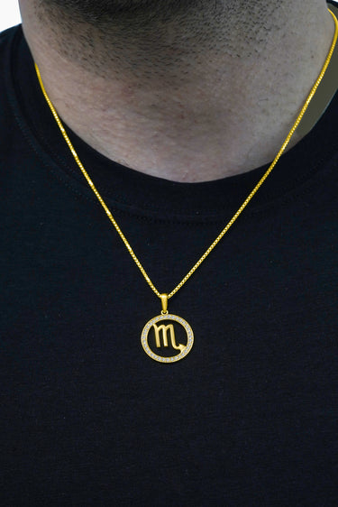  14K Gold Scorpio Zodiac Diamond Men's Pendant - Zodiac collection 