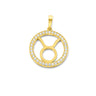 14K Gold Diamond Taurus Zodiacs Pendant 