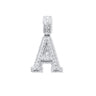 14k Gold Diamond Initial "A" Men's Pendant 