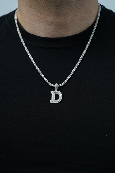 Model photo 14k Gold Diamond Initial "D" Men's Pendant