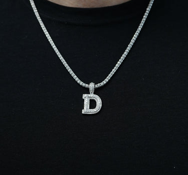 Model photo 14k Gold Diamond Initial "D" Men's Pendant