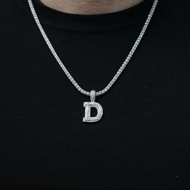 Model photo 14k Gold Diamond Initial "D" Men's Pendant