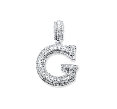 14k Gold Diamond Initial "G" Pendan