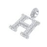 14k Gold Diamond Initial "H" Pendant 