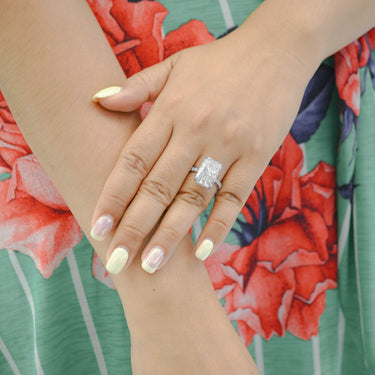 Platinum Radiant-Cut Diamond Engagement Ring 8.89 CT