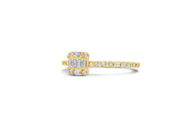14k Yellow Gold Ladies Diamond Fancy Ring 0.22 Ctw