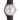 Rolex watch with brown leather strap on a white background
