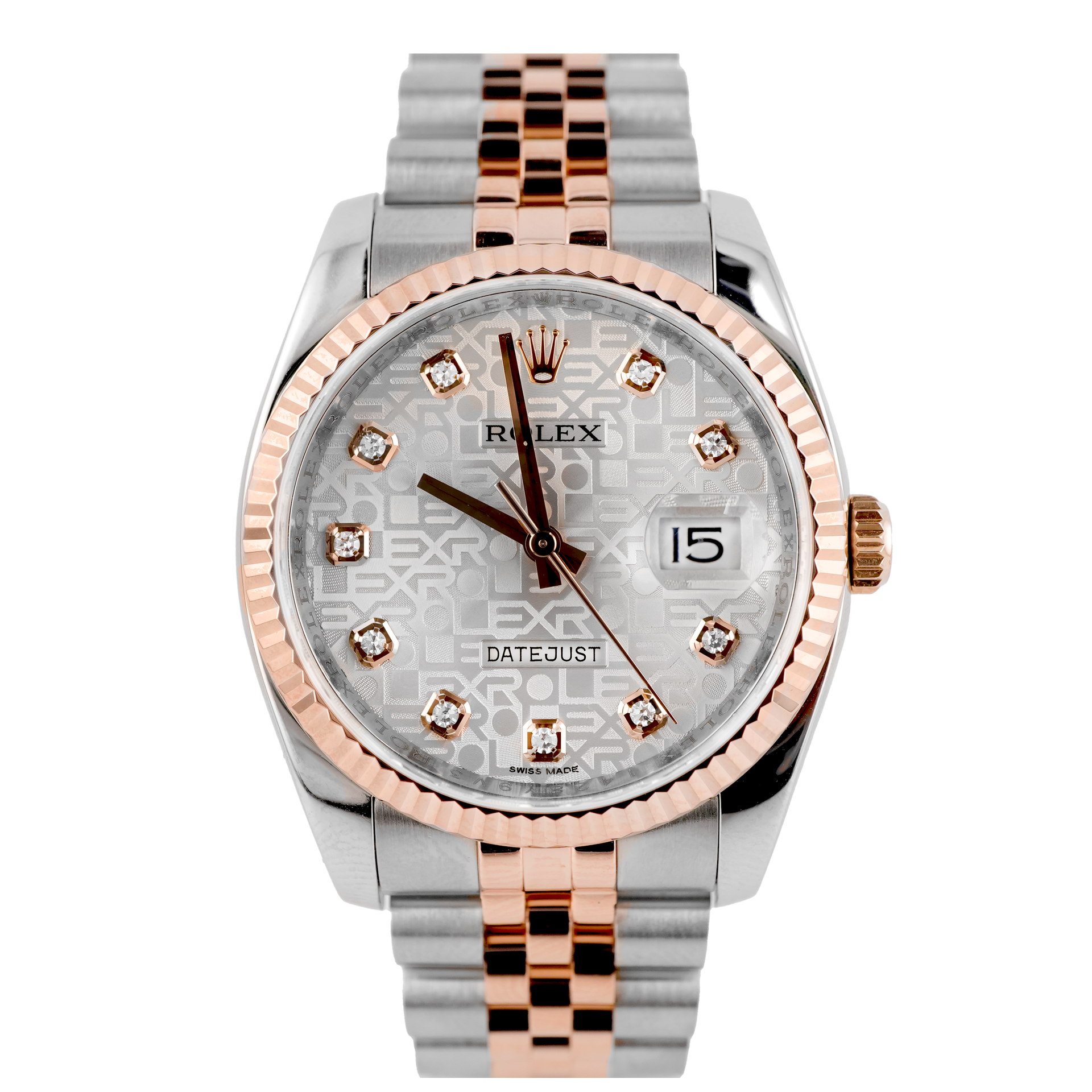 Rolex 116231 Datejust 36 mm Silver Jubilee Diamond Dial Jubilee