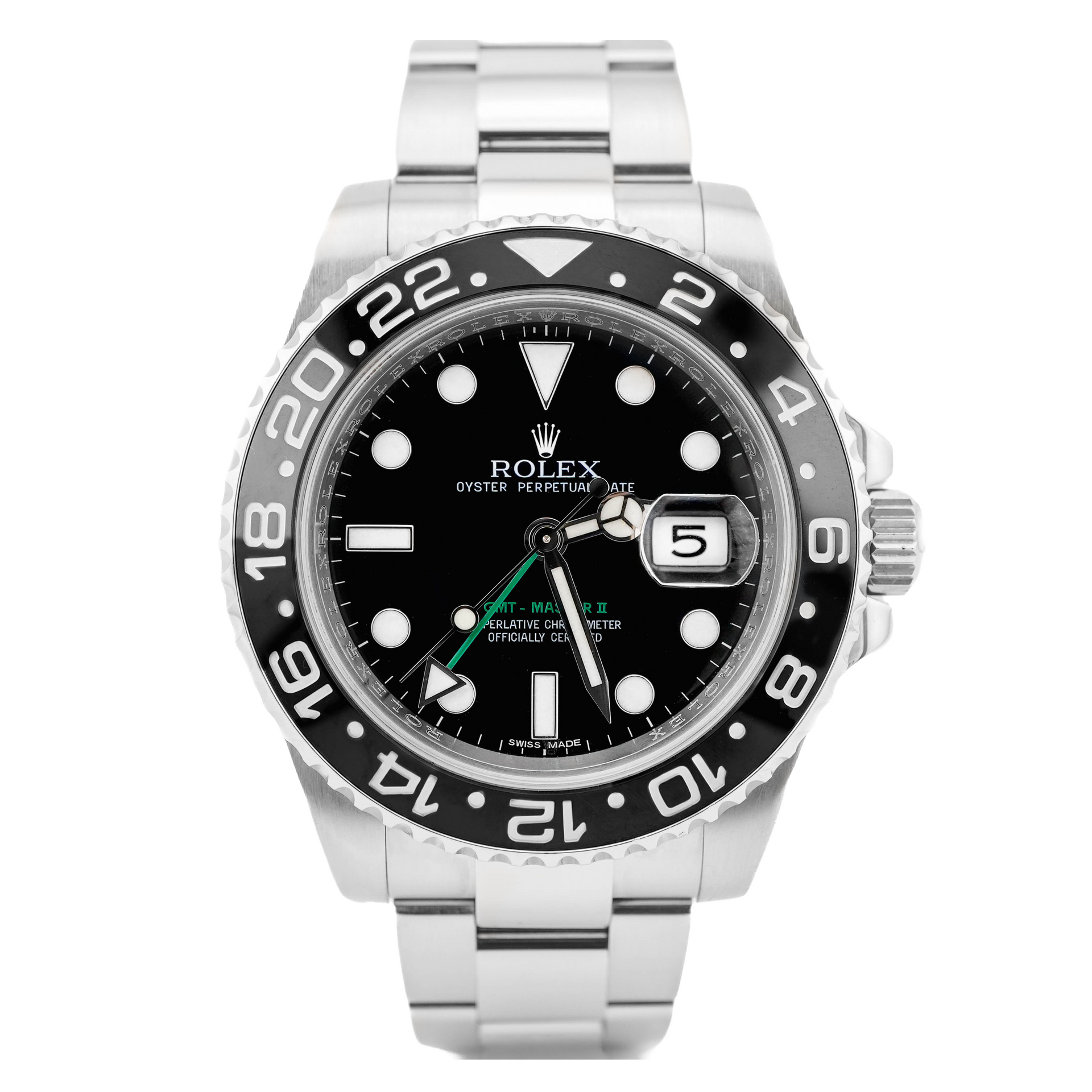 Rolex 116710LN GMT-Master II 40 mm Ceramic Bezel Black Dial Oyster