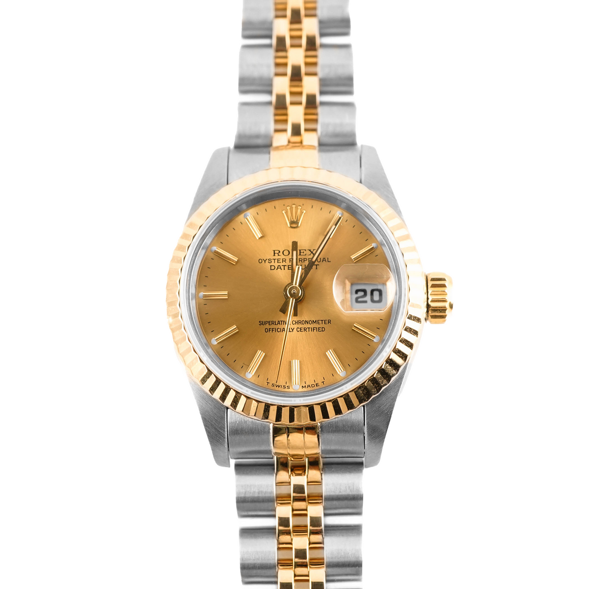 Rolex 69173 Lady-Datejust 26 mm Champagne Index Dial Jubilee  display picture 1