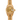 Gold Rolex watch with diamond-studded face on a white background