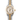 Two-tone Rolex watch with gold and silver band on a white background