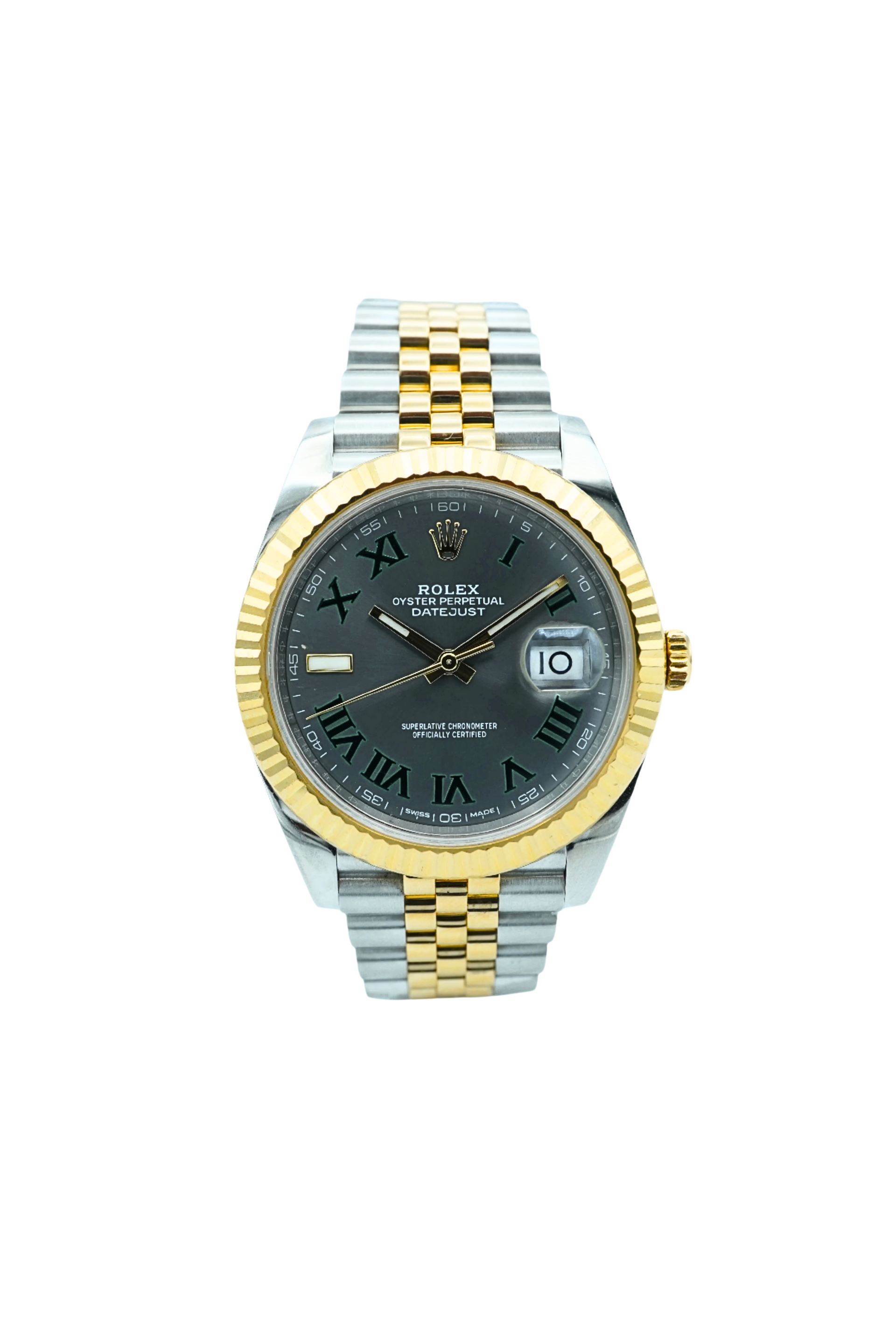 Rolex 126333 Datejust 41 mm Fluted Bezel Wimbledon Dial Jubilee