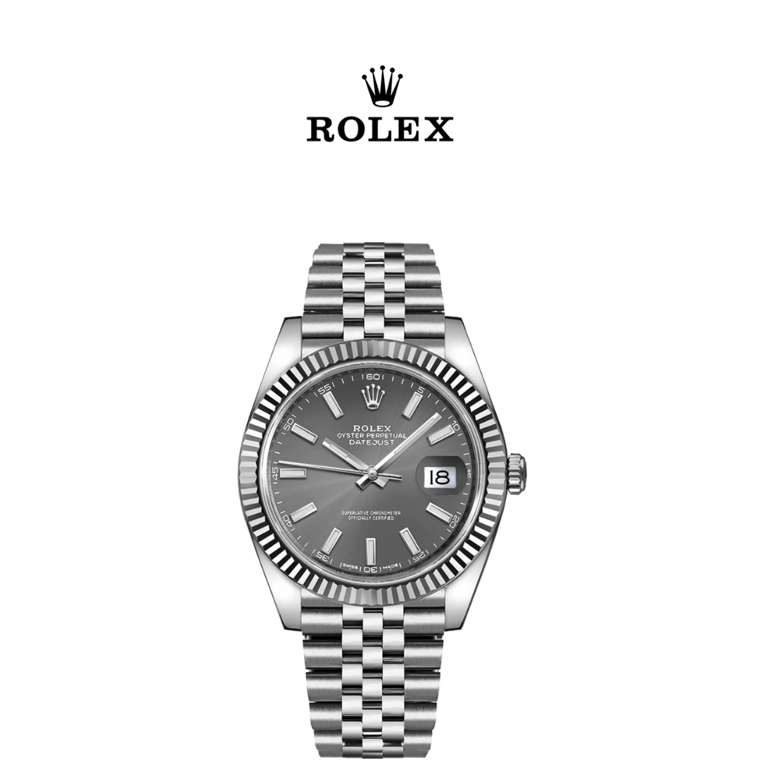 rolex_oysterperpetual_datejust_blackdial_on_white_background