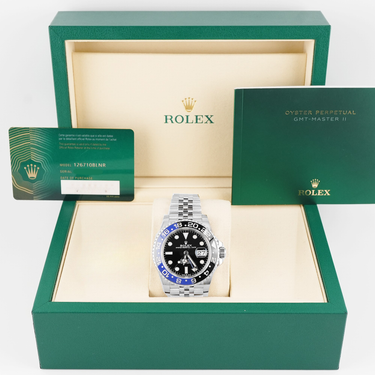 Rolex 126710BLNR GMT-Master II "Batgirl" 40 mm Ceramic Bezel Jubilee Bracelet Box and Papers 2020