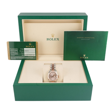 Rolex 179171 Lady-Datejust 26 mm 18k Rose Gold Pink Index Dial Jubilee Bracelet Box and Papers 2014