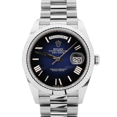 Rolex 228239 Day-Date 40mm 18K White Gold Blue Ombré Roman  display picture 1
