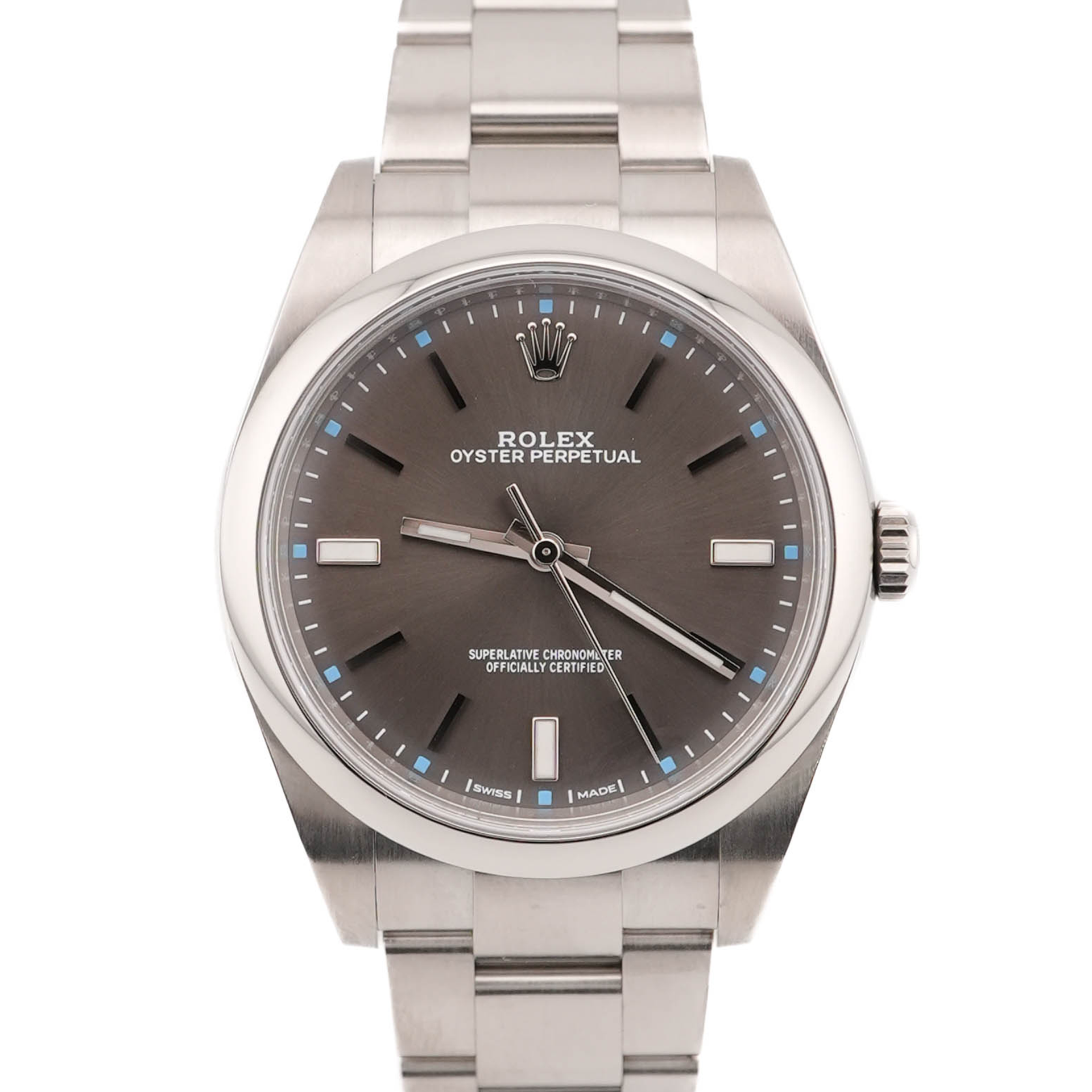 Rolex 114300 Oyster Perpetual 39mm Dark Rhodium Dial | Complete