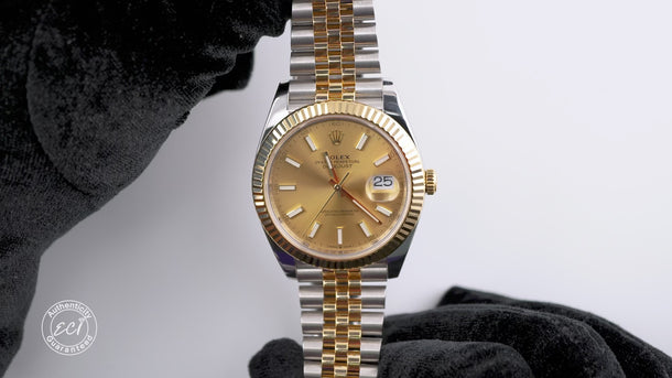 Rolex 126333 Datejust 41 mm Champagne Index Dial Jubilee Bracelet Box 2017