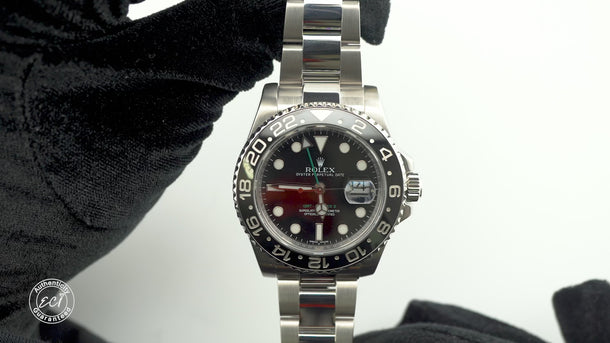 Rolex 116710LN GMT-Master II 40 mm Ceramic Bezel Black Dial Box and Papers 2017