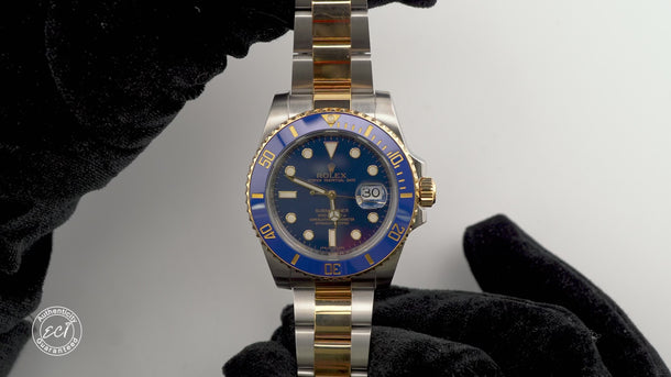 Rolex 116613LB Submariner Date 40 mm Blue Dial Oyster Bracelet Box & Papers 2017