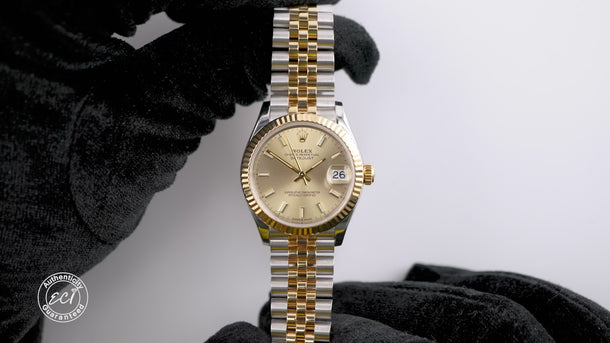 Rolex 278273 Datejust 31 mm Champagne Index Dial Jubilee Bracelet Box 2017