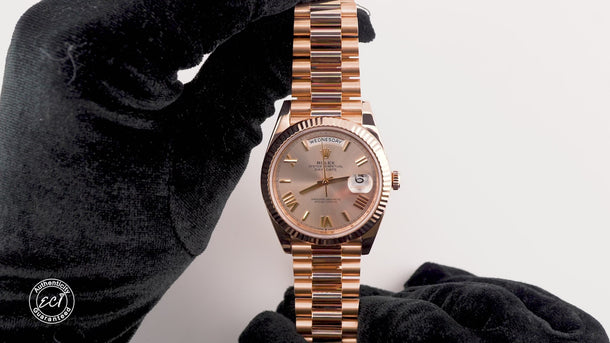 Rolex 228235 Day-Date 40 mm 18K Rose Gold Sundust Dial Box & Papers 2024
