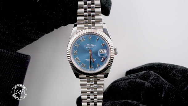 Rolex 126334 Datejust 41 mm Blue Roman Dial Jubilee Bracelet Box and Papers 2022