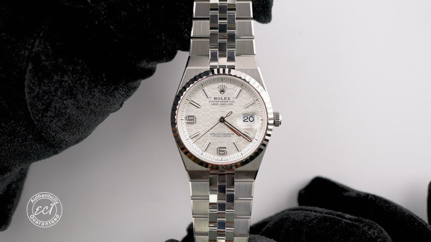 Rolex 127234 Land-Dweller 36 mm White Honeycomb Dial Box and Papers 2026