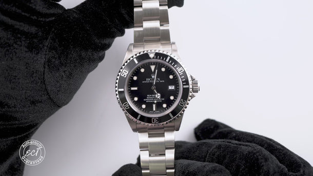 Rolex 16600 Sea-Dweller 40 mm Black Dial Oyster Bracelet Box and Papers 2001