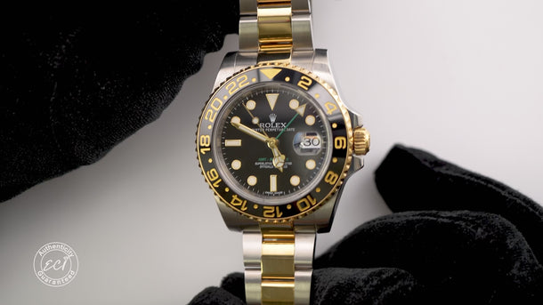 Rolex 116713LN GMT-Master II Black Dial Oyster Bracelet Box and Papers 2015