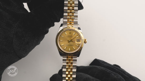 Rolex 178273 Datejust 31 mm Champagne Dial Jubilee Bracelet Box & Papers 2016