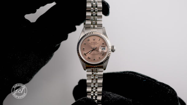 Rolex 79174 Lady-Datejust 26 mm Rose Dial Jubilee Bracelet Box and Papers 2003