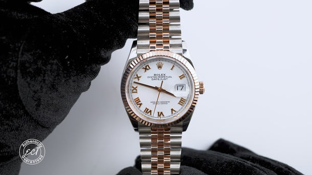 Rolex 126231 Datejust 36mm White Roman Dial Jubilee Bracelet Box and Papers 2021