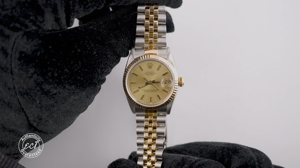 Rolex 68273 Datejust 31 mm Champagne Index Dial Jubilee Bracelet Box 1987