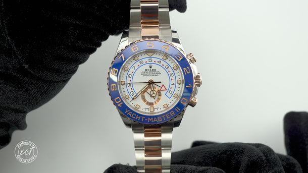 Rolex 116681 Yacht-Master II 44 mm Blue Bezel White Dial Box and Papers 2021