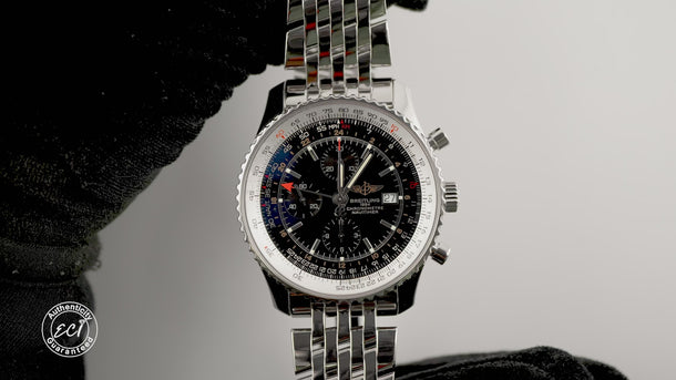Breitling A24322 Navitimer Chronometre 46 mm Black Dial Stainless Steel 2010