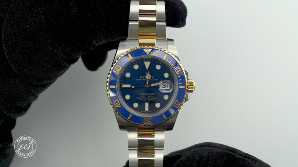 Rolex 116613LB Submariner Date 40 mm Blue Dial Oyster Bracelet Box & Papers 2018
