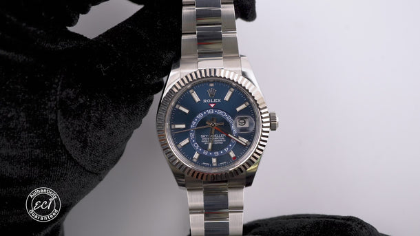 Rolex 326934 Sky-Dweller 42mm Blue Index Dial Oyster Bracelet Box & Papers 2021