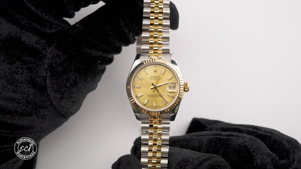 Rolex 178273 Datejust 31 mm Champagne Dial Jubilee Bracelet Box & Papers 2016