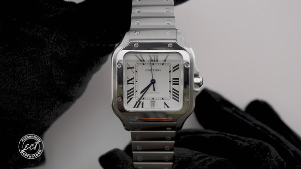 Cartier Santos WSSA0018 Silver Dial Stainless Steel Box and Papers 2021