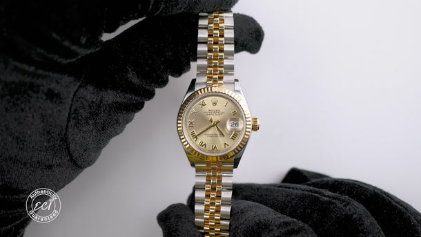 Rolex 279173 Lady-Datejust 28mm Champagne Dial Jubilee Bracelet Box & Papers2019