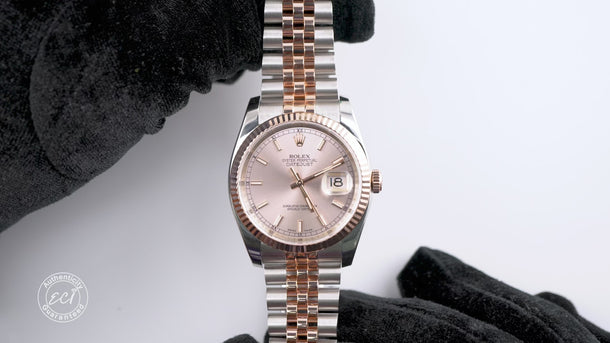 Rolex 116231 Datejust 36 Pink Champagne Dial Jubilee Bracelet Box & Papers 2019