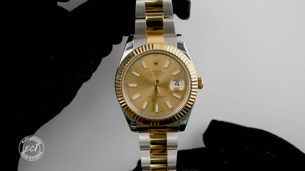 Rolex 116333 Datejust II 41mm Champagne Dial Oyster Bracelet Box and Papers 2015