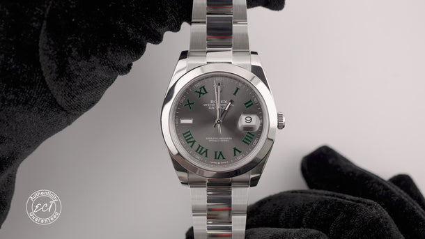 Rolex 126300 Datejust 41 mm Wimbledon Dial Oyster Bracelet Box and Papers 2025