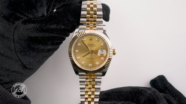 Rolex 126333 Datejust 41 mm Champagne Dial Jubilee Bracelet Box and Papers 2017