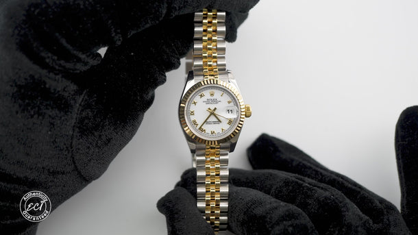 Rolex 179173 Lady-Datejust 26 mm White Dial Jubilee Bracelet Box & Papers 2009
