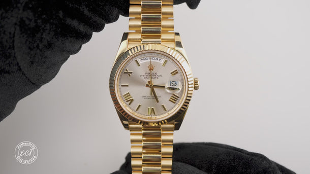 Rolex 228238 Day-Date 40 mm Silver Dial President Bracelet Box and Papers 2021