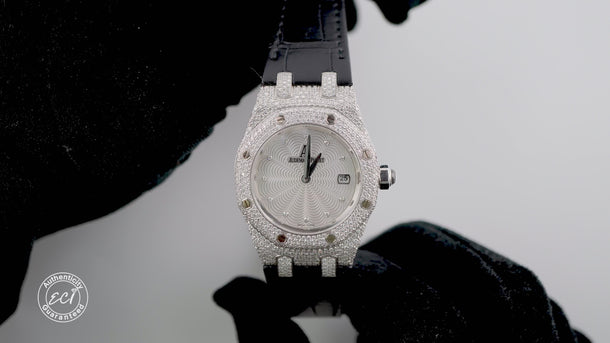 Audemars Piguet Royal Oak Lady Diamond Bezel MOP Diamond Dial Box & Papers 2015